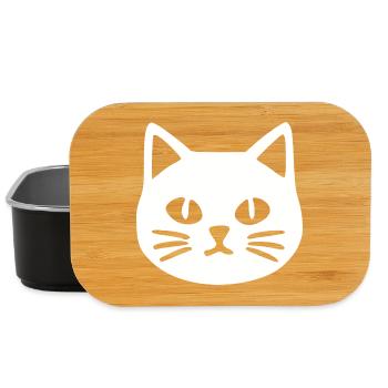 Katzengesicht Katze - Lunch Box - Schwarz - Vorne