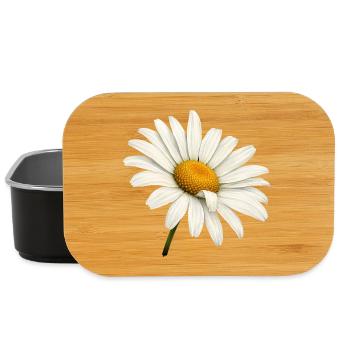 Weiße Margeritenblüte Natur Blumen Design  - Lunch Box - Schwarz - Vorne