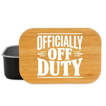 Officially Off Duty - Lunch Box - black - Front