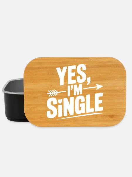 Ja, ich bin Single - Lunch Box - Schwarz