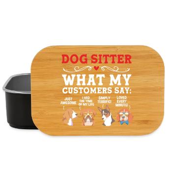 Haustier Sitter Haustiere Babysitter - Lunch Box - Schwarz - Vorne