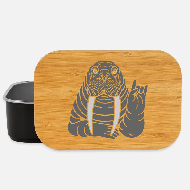 Walross - Lunch Box - Schwarz