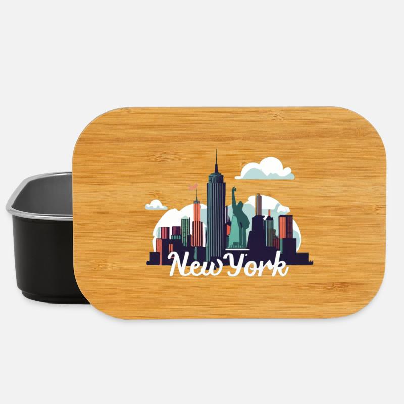 New York Skyline Splash - Lunch Box - black