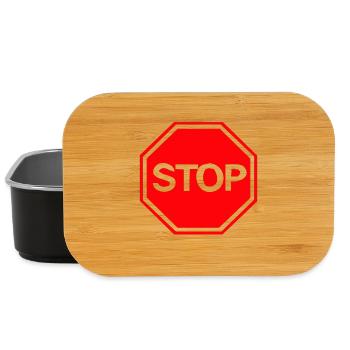 Stop - Lunch Box - black - Front