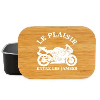Le plaisir de la moto - Boîte à goûter - noir - Devant