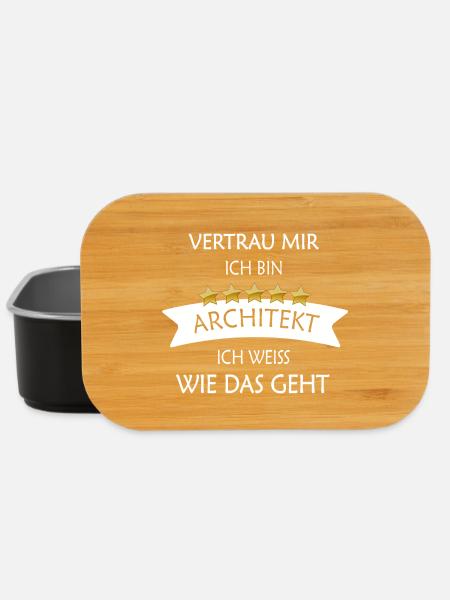 Vertrau mir Architekt - Lunch Box - Schwarz