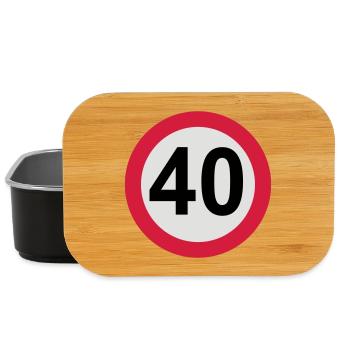 40 Geburtstag - Lunch Box - Schwarz - Vorne