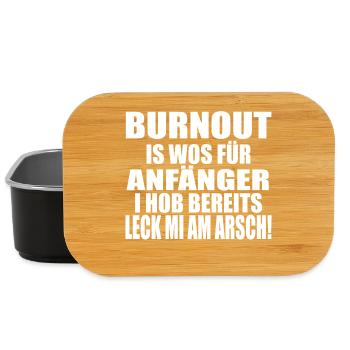 BURNOUT! LECK MI AM ARSCH - Lunch Box - Schwarz - Vorne