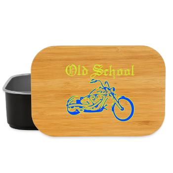 Motorrad, Roller, Moped - Lunch Box - Schwarz - Vorne