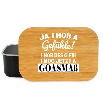 I MOG JETZT A GOASMAß - Lunch Box - Schwarz - Vorne