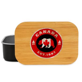Canada Bear Vintage / Gift - Lunch Box - black - Front