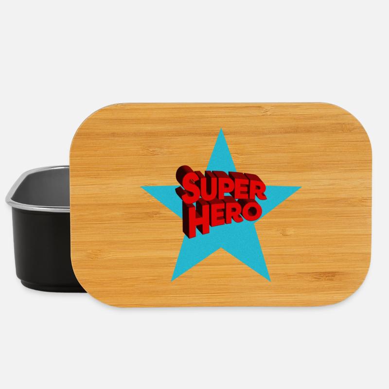 Superhero superheroes - Lunch Box - black