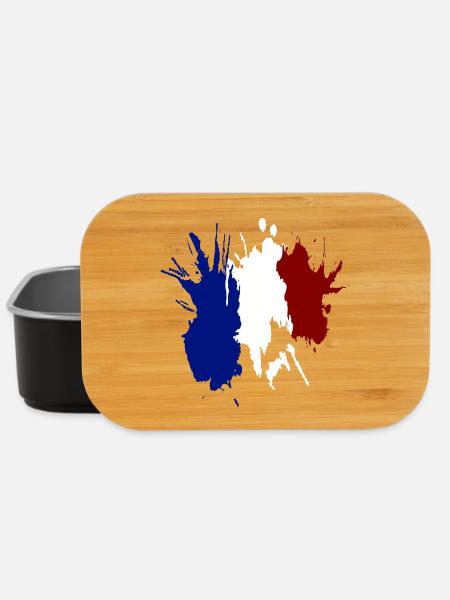 Drapeau Tricolore France - Boîte à goûter - noir