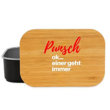 Punsch einer geht immer Weihnachtsmarkt - Lunch Box - Schwarz - Vorne