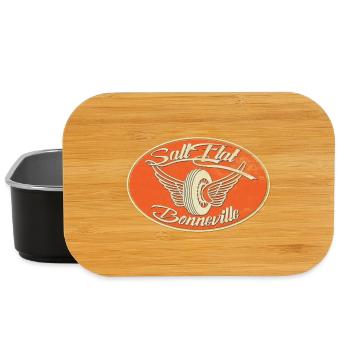 Logo de l’aile Bonneville de Salt Flat - Boîte à goûter - noir - Devant