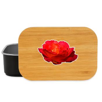 Rote Rose Blume Blüte Geschenk - Lunch Box - Schwarz - Vorne