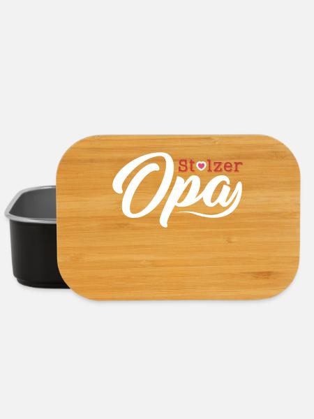 Oma Opa Großeltern Großvater Großmutter Enkel Idee - Lunch Box - Schwarz