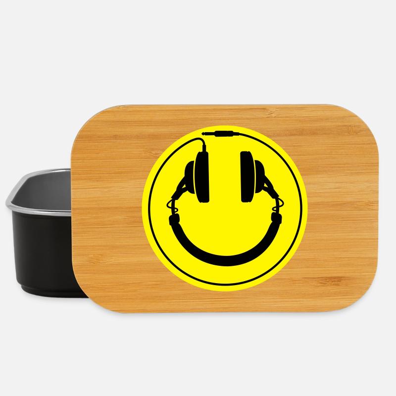 smiley headphones - Lunch Box - black