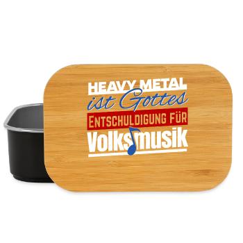 Heavy Metal Volksmusik Schlager Énonciation drôle - Boîte à goûter - noir - Devant
