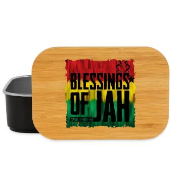 Bénédiction des JAH aux couleurs du reggae - Boîte à goûter - noir - Devant
