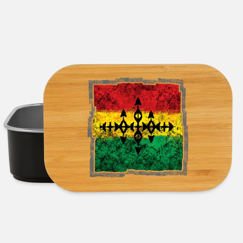 Abstract Reggae Coloring Cross - Lunch Box - black