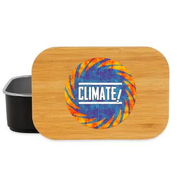 Climate Change Protest Design - Lunch Box - black - Front