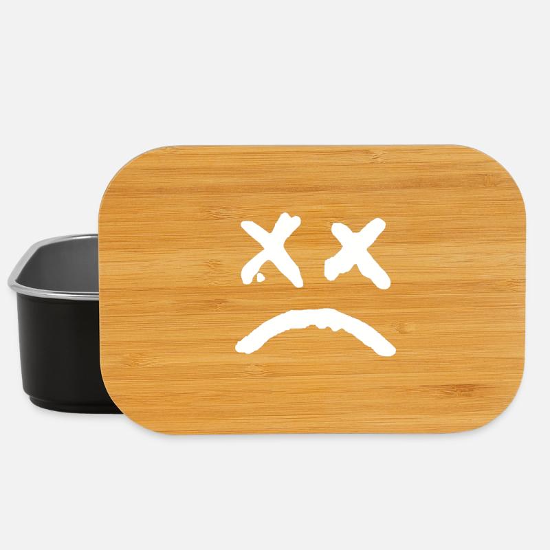 Expressive graffiti face - x - eyes - Lunch Box - black