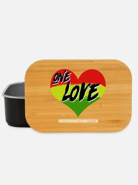 One Love Graffiti Herz Rainbow - Lunch Box - Schwarz