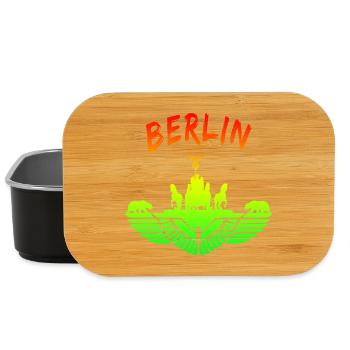 Berlin Design / Berliner Bär Brandenburger Tor - Boîte à goûter - noir - Devant
