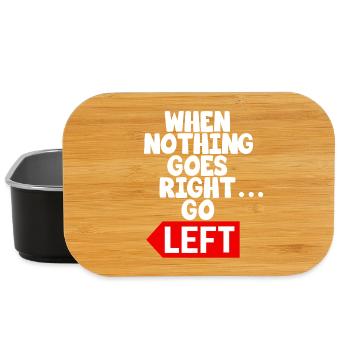 Lustiges Motivtext-Sprichwort - Lunch Box - Schwarz - Vorne