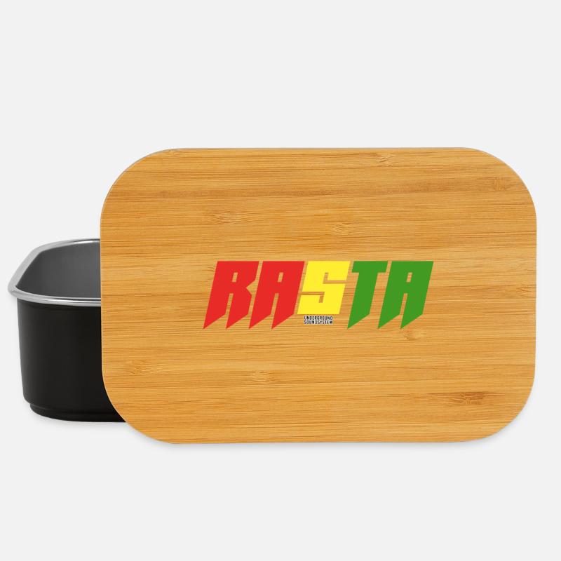 Rasta Color Block Logo - Lunch Box - black