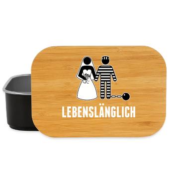 Junggesellenabschied Lustig Polterabend Ehe Lustig - Lunch Box - Schwarz - Vorne