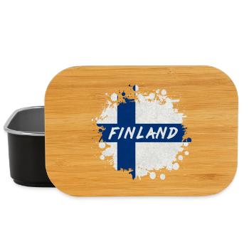 Finland Klecks / Gift Finland Helsinki Turku - Lunch Box - black - Front