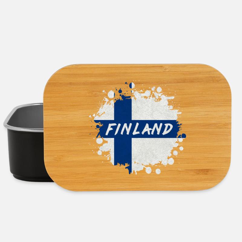 Finlande Klecks / Cadeau Finlande Helsinki Turku - Boîte à goûter - noir