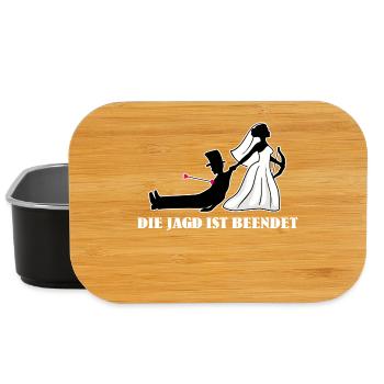 Junggesellinnenabschied Hochzeitsfeier Polterabend - Lunch Box - Schwarz - Vorne