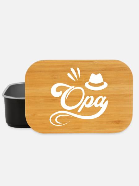 Opa Opi Großvater Vatertag Legende Geburtstag - Lunch Box - Schwarz