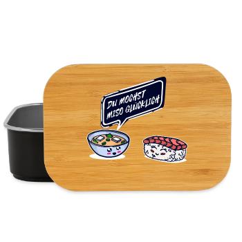 Sushi Lieblingsessen Miso Suppe Spruch Lustig - Lunch Box - Schwarz - Vorne