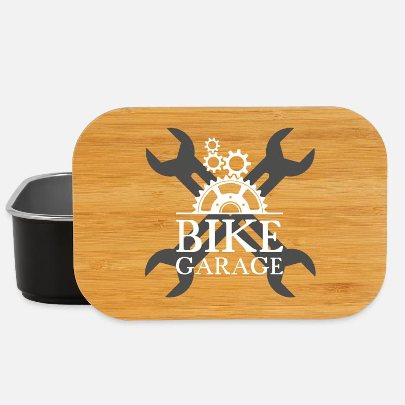 Fahrrad Kette Logo Zahnrad Schrauber Werkstatt - Lunch Box - Schwarz