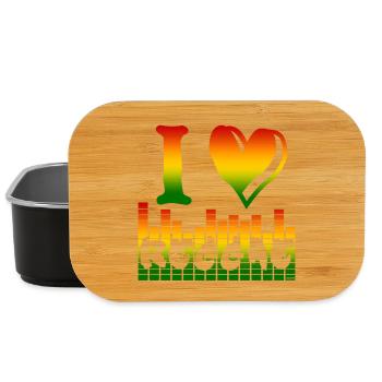 I Love Reggae Regenbogen - Lunch Box - Schwarz - Vorne