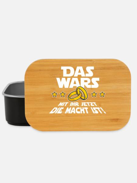 Das Wars Lustig Spruch Hochzeit Junggeselle JGA - Lunch Box - Schwarz