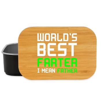 Worlds Best Farter Father Dad dad fart gift - Lunch Box - black - Front