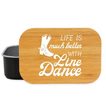 Gift Idea: Live is much better with Line Dance - Lunch Box - black - Front