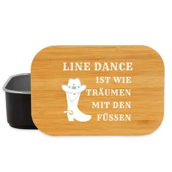Line Dance ist wie Träumen mit den Füßen - Lunch Box - Schwarz - Vorne