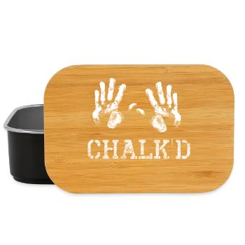 Chalk Klettern Boulder Bergsteigen Spruch Lustig - Lunch Box - Schwarz - Vorne