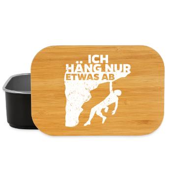 Klettern Boulder Bergsteigen Lustige Sprüche Sport - Lunch Box - Schwarz - Vorne