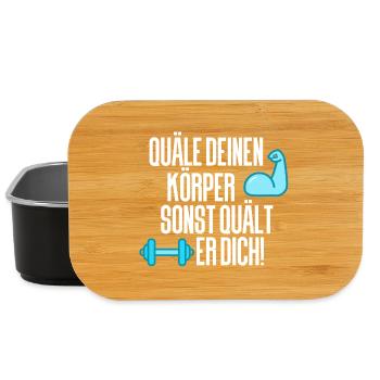 Gewichtheben Gym Fitness - Lunch Box - Schwarz - Vorne