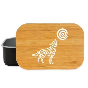 The white wolf and the moon - Lunch Box - black - Front
