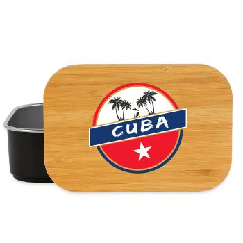 Cuba circle in the national colors - Lunch Box - black - Front
