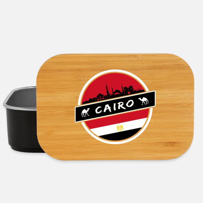 Kairo Ägypten Design mit Flagge - Lunch Box - Schwarz