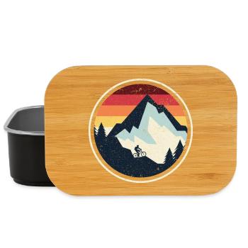 Sunset Peak MTB Silhouette - Lunch Box - Schwarz - Vorne